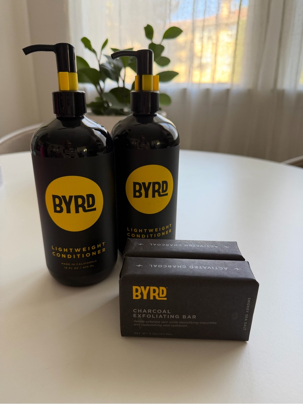 BYRD Hairdo Products Lightweight Conditioner and Charcoal Exfoliating Bar - NEW
